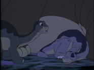 Littlefoot wakes up Ali