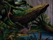 The red sharptooth drinking