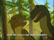 Papa Sharptooth's response to Chomper asking to bring some friends with him