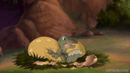 First fast biter baby is greeted by mother while other two eggs begin to hatch