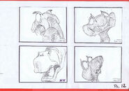 The Land Before Time 1988 Production Storyboard Copy Page 12 DON BLUTH -SH012