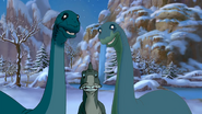 Littlefoot's grandparents with scary expressions