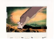 The Land Before Time Littlefoot and Mother Production Cel 1 Setup