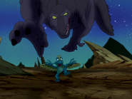 The sharptooth pursues Guido