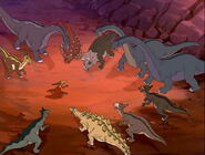 Stegosaurus stenops in the 7th film.