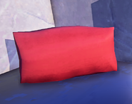 Plush Pillow Red prop placed