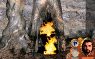 Tar pit set aflame