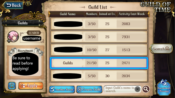 Guild Search