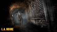 Cole Phelps chasing down Mason in the catacombs