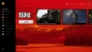 Page de lancement de Red Dead Redemption II