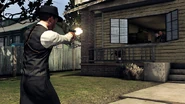 Cole Phelps in a gunfight with Cruz at his home
