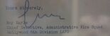 Earle's signature on the criminal intelligence report on Fontaine.