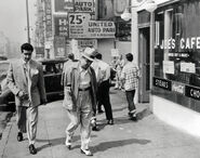 Johnny with Mickey Cohen in real-life.