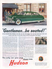 Original 1947 advertisement featuring  car of choice
