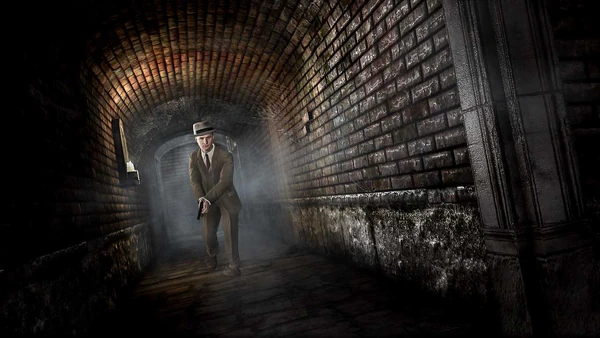 Pistola en mano, Phelps persigue a un sospechoso.