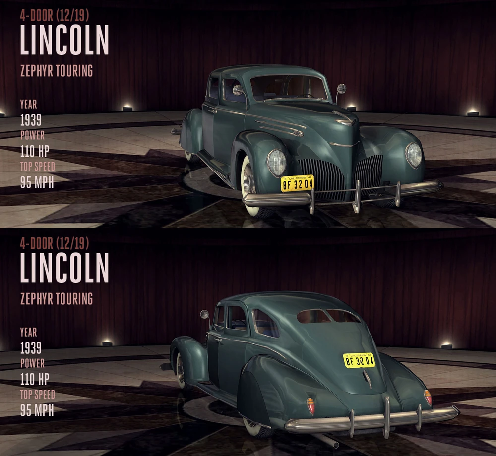 Lincoln Zephyr Touring | L.A. Noire вики | Fandom