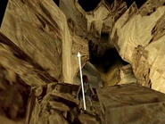 Egypt14.jpg (122 KB) Turn around again and take a running jump to the ledge with secret #3—shells or the SHOTGUN itself if you didn't get it earlier. To get down, safety drop to the greenish-tan rocks below. Then drop/slide to the ground.