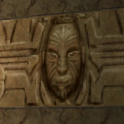 Stone carving depicting the Polynesians in Koma-Koma