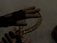 Lara Reading Amulet of Horus