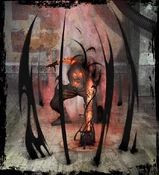Amanda and Force Monster's merge concept art.