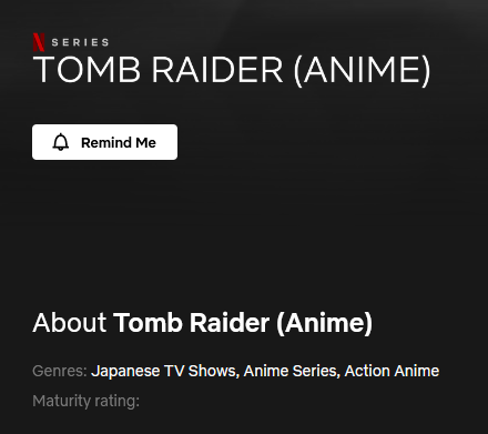 Tomb Raider Anime Series in Development at Netflix  IGN