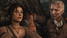 Conrad junto a Lara Croft.