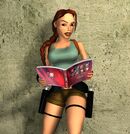 Lara Croft Reading