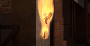 Grey, Red and Yellow was being reduced to flames while trying to get off the rope.