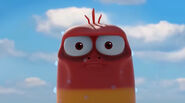Red saying "Aaaaaaaa……" (a few moments before he screams)