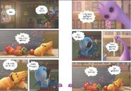 Violet even has his own bubble texts