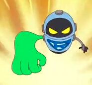 he has slime inside his robot body