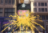 The House after Yellow lays his Arrow bubble bomb at Red.