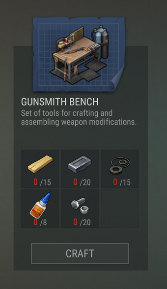 Gunsmith Bench Last Day On Earth Survival Wiki Fandom - downgun alpha roblox