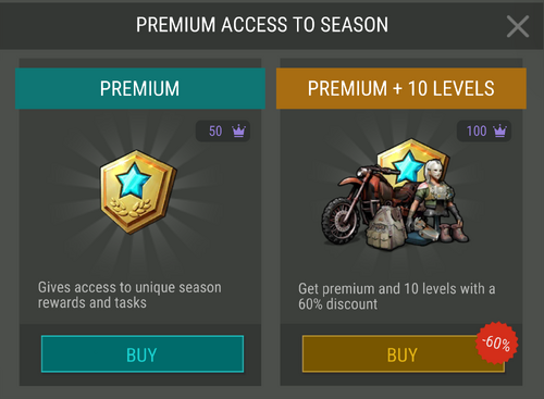 Season 21 Premium access