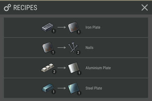 Workbench Recipes