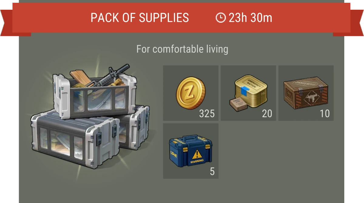 Pack of supplies Last Day on Earth Survival Wiki Fandom