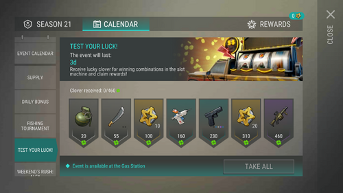 Season 21 Test your luck!