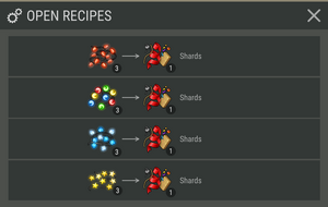 Shards Converter recipes