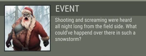 Shooting and screaming were heard all night long from the field side