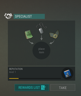 Specialist reputation items