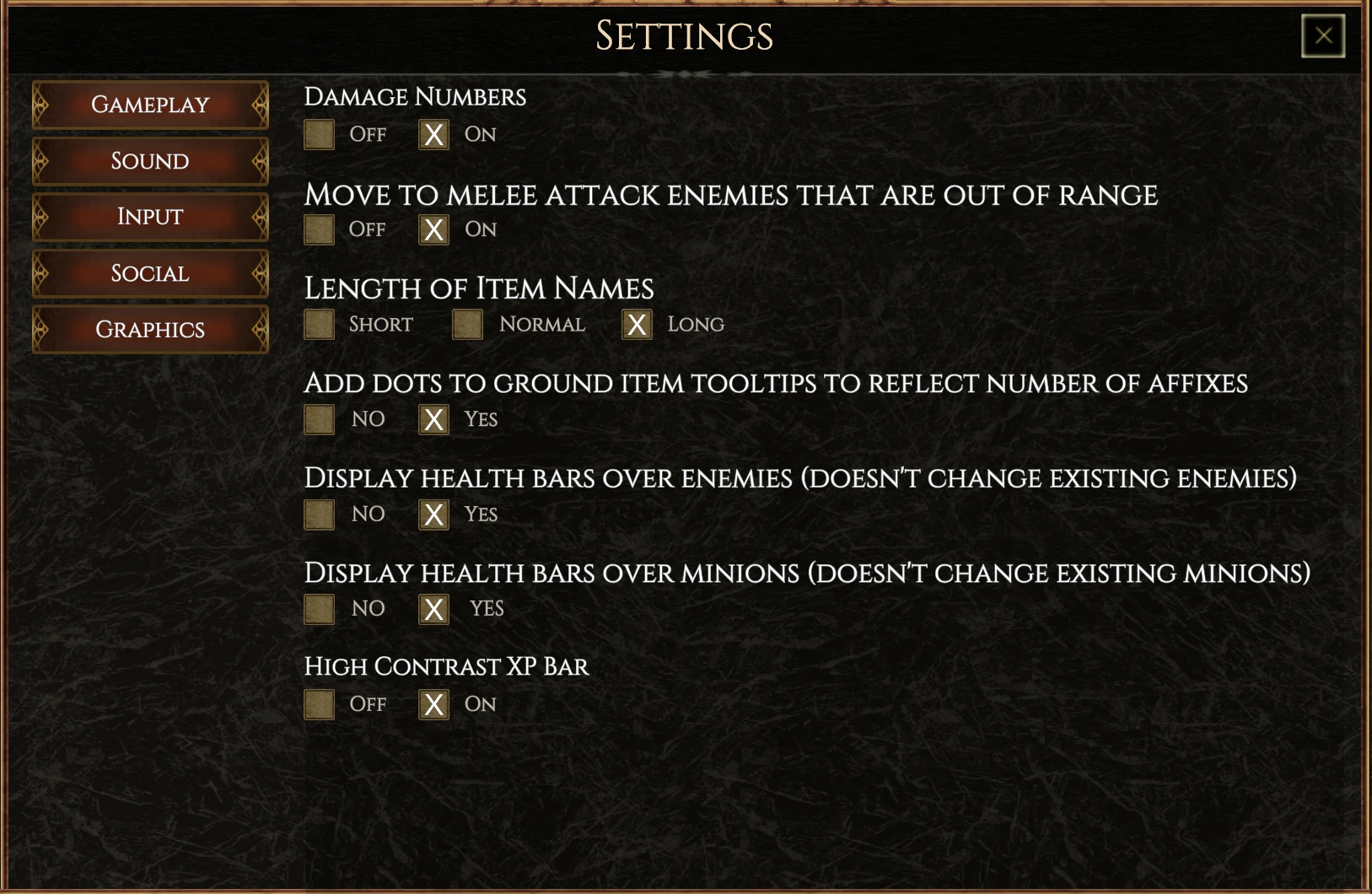 Settings - Official Last Epoch Wiki