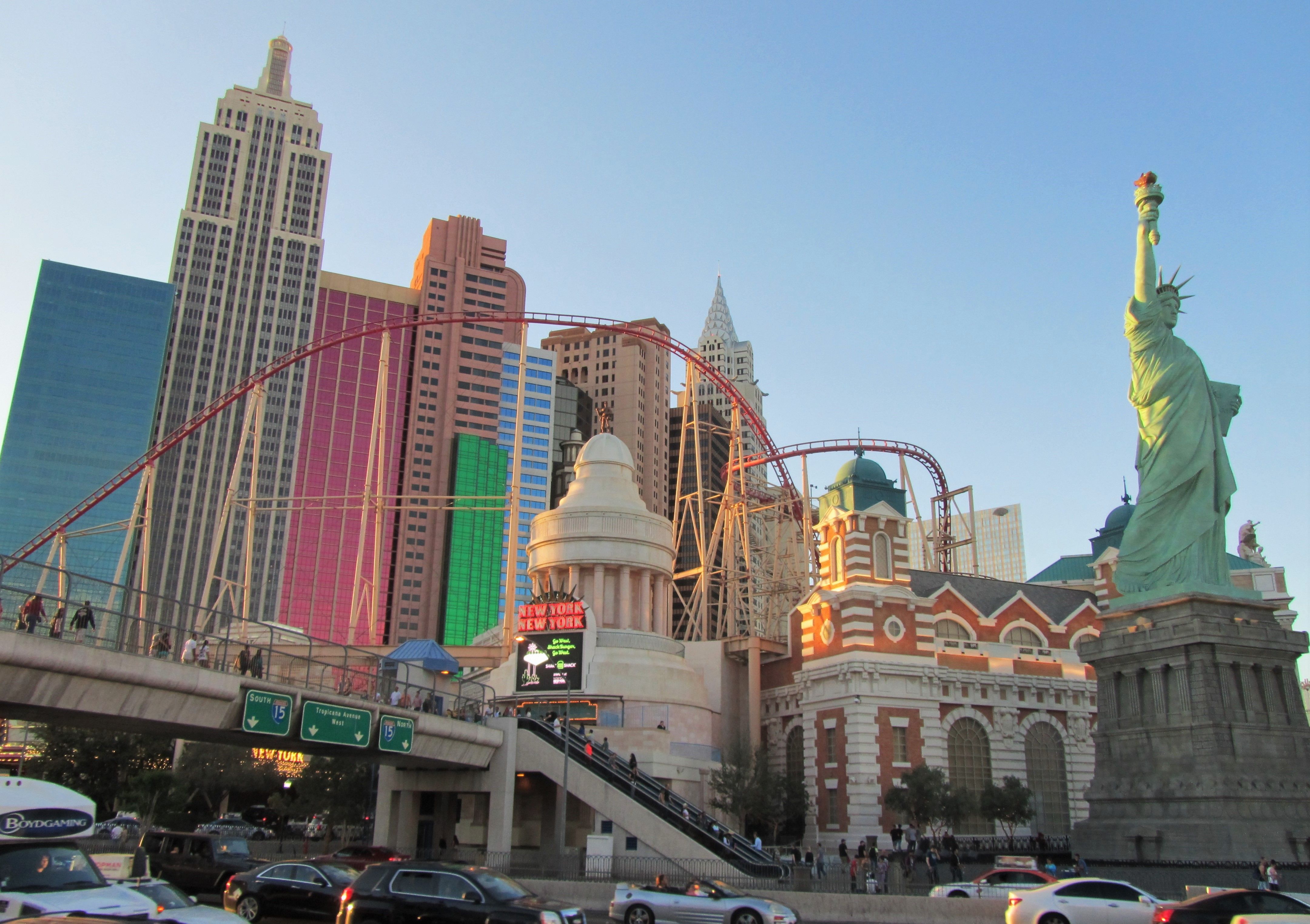 The Big Apple Coaster at the New York New York Hotel and C…