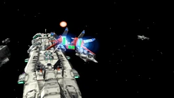 R-Gray 1 flying towards Hannibal's bridge as seen in the opening