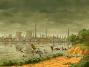 A destroyed Thames Arms.