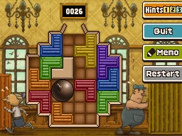 Slide the bottom orange block left