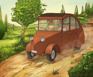 Das Laytonmobil am Anfang vom ersten Spiel