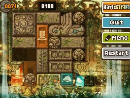 Slide the left round block right and down