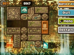 Slide the left patterned horizontal block left and down