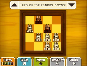 Jump the white rabbit in the third column down