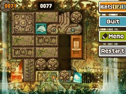 Slide a round block down and left